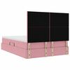 vidaXL Letto con contenitore e materasso Rosa 140 x 200 cm Velluto