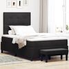 vidaXL Letto a molle con materasso Nero 120 x 190 cm Velluto