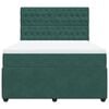 vidaXL Giroletto a Molle con Materasso Verde Scuro 140x190 cm Velluto