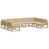 vidaXL Set di divani da esterno 9 pz Bianco e Beige