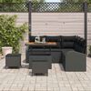 vidaXL Set Divano da Giardino con cuscino 8 pcs Nero Poly Rattan