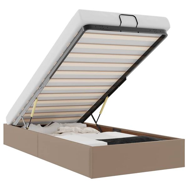 vidaXL Struttura Letto Pouf senza Materasso 90x200 cm Similpelle