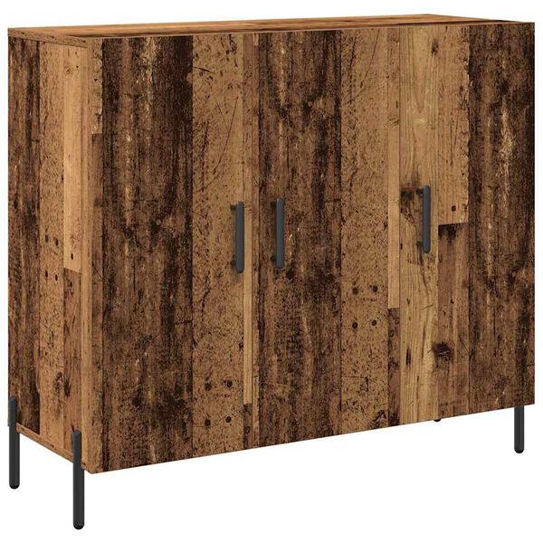 vidaXL Credenza Legno vecchio 90 x 34 x 80 cm Legno multistrato