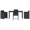 vidaXL Set da Pranzo per Giardino 5 pcs Nero polyrattan