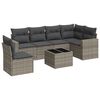 vidaXL Set Divani da Giardino 7 pz con Cuscini Grigio in Polyrattan