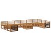 vidaXL Set divani 11 pcs Legno di Acacia Massello