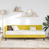 vidaXL Struttura Letto Angolare con Materasso 2 pcs Giallo Velluto