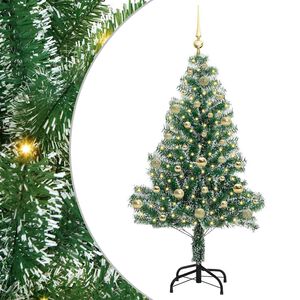 vidaXL Albero di Natale Artificiale Imbiancato con Luci LED 150 cm