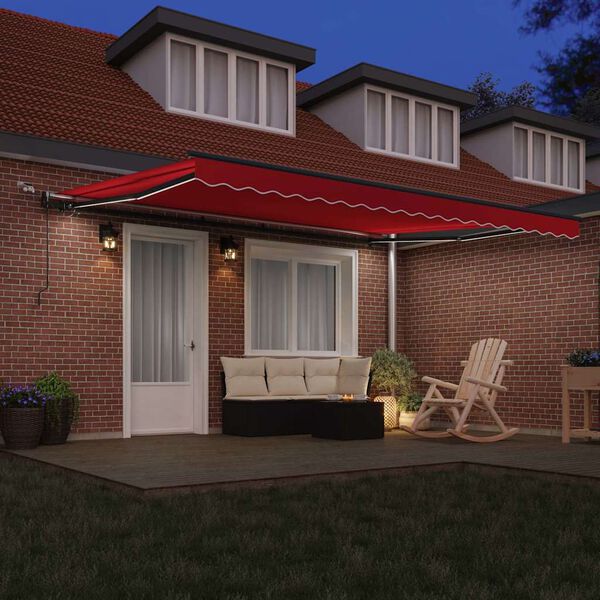 vidaXL Tessuto per Tenda con Rosso 450 × 350 cm Poliestere