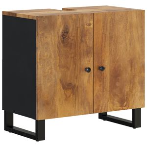 vidaXL Mobile Lavabo 62x33x58cm Legno Massello Mango Legno Multistrato