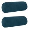 vidaXL Cuscino con cuscino HEERLEN 2 pz Blu Velluto
