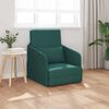 vidaXL Divano letto 60cm Verde Scuro Tessuto