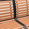 vidaXL Panca Giardino Marrone 231cm Legno e Acciaio Verniciato Polvere