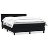 vidaXL Giroletto a Molle con Materasso Nero 160x210 cm in Velluto
