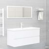 vidaXL Set Mobili da Bagno 2 pz Bianco in Legno Multistrato