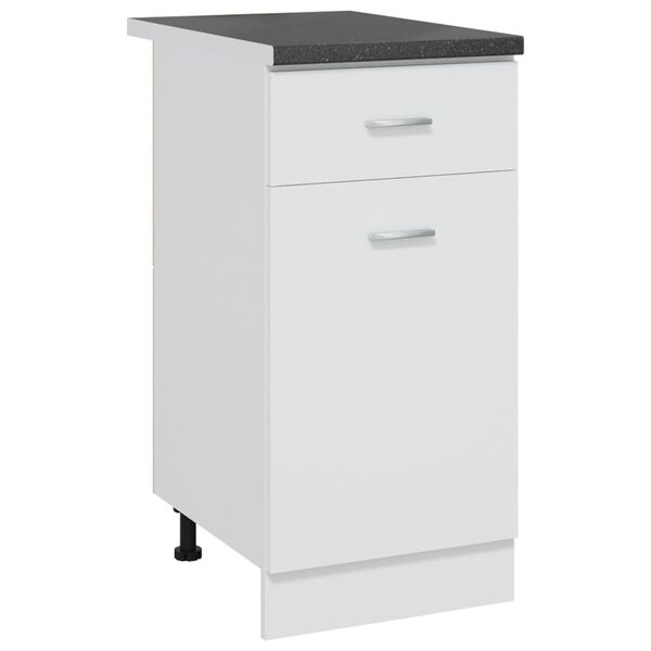 vidaXL Piano da Cucina Nero Trama Granitica 40x60x2,8 cm Truciolato