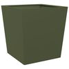 vidaXL Fioriere da Giardino 2 pz Verde Oliva 50x50x50 cm in Acciaio