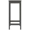 vidaXL Set da Bar 5 pz Grigio in Legno Massello di Pino