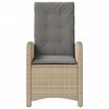 vidaXL Sedie Reclinabili Giardino 2pz Cuscini Beige Misto Polyrattan
