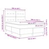 vidaXL Letto a molle con materasso Crema 160 x 200 cm Tessuto