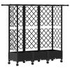 vidaXL Letto Rialzato con Griglia e Tetto Nero 164 x 40 x 127 cm PP