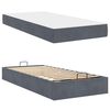 vidaXL Struttura letto con materasso 2 pcs Grigio Sfumato Velluto