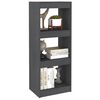 vidaXL Libreria/Divisorio Grigio 40x30x103,5 cm Legno Massello di Pino