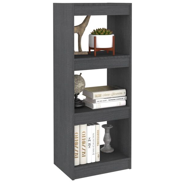 vidaXL Libreria/Divisorio Grigio 40x30x103,5 cm Legno Massello di Pino