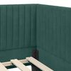 vidaXL Cornice del letto ad angolo Verde Scuro 90 cm x 190 cm Velluto