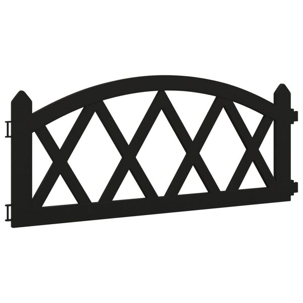 vidaXL Bordi per Prato 17 pz Neri 10 m in PP