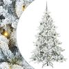 vidaXL Albero di Natale Artificiale con Rami Pieghevoli Bianco 180 cm