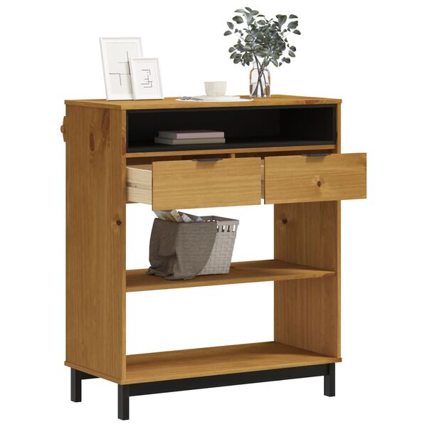 vidaXL Tavolino da Bar FLAM 92x45x110 cm in Legno Massello di Pino