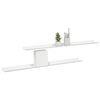 vidaXL Mensola sospesa 2 pcs Bianco 100 x 9 x 2,5 cm Acciaio