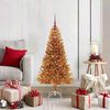 vidaXL Albero di Natale con 150 LED con supporto Oro 120 cm PET