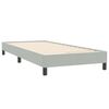 vidaXL Letto a Molle con Materasso e LED Grigio Chiaro 80x220 cm Velluto