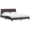 vidaXL Letto con Materasso Hanko Marrone Scuro 160x200cm Tessuto