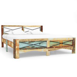 vidaXL Giroletto senza Materasso in Legno di Recupero 140x200 cm