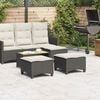 vidaXL Sgabelli Giardino con Cuscini 2 pz Nero 55x55x36 cm Polyrattan