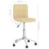vidaXL Sedia da Pranzo Girevole Crema in Similpelle