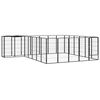 vidaXL Box Cani 26 Pannelli Nero 50x100 cm Acciaio Verniciato Polvere