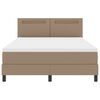 vidaXL Letto a molle Cappuccino 140 x 200 cm Pelle sintetica