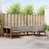 vidaXL Set di divani da esterno 6 pcs Grigio Naturale e Chiaro