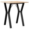 vidaXL Tavolo da Pranzo Telaio a Y 60x60x75 cm Legno Pino e Acciaio