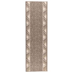 vidaXL Tappeto Runner FLORNES Tessuto Tortora Zigzag 67 x 200 cm PP
