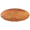 vidaXL Piano Tavolo 120x60x2,5 cm Ovale in Legno Massello di Acacia