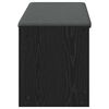 vidaXL Panca per ingresso con cuscino Rovere Nero 103 x 38 x 45 cm