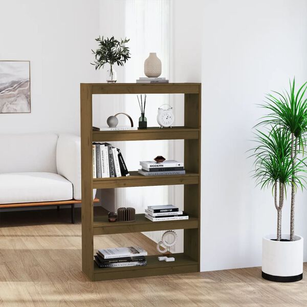 vidaXL Libreria/Divisorio Ambra 80x30x135,5 cm Legno Massello di Pino