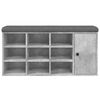 vidaXL Panca Porta Scarpe Grigio Cemento 102x32x50cm Legno Multistrato