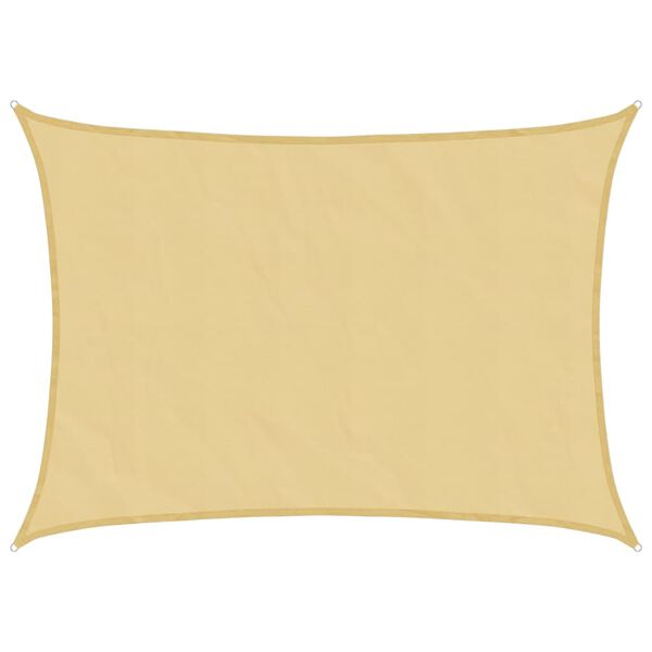 vidaXL Vela Parasole Sabbia 7x5 m 100% Poliestere Oxford