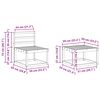 vidaXL Set di divani da esterno 6 pcs Naturale Legno multistrato